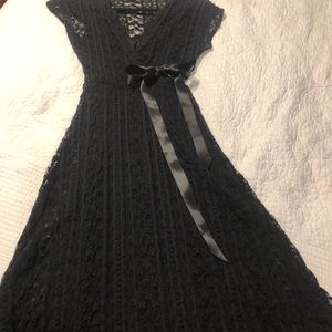 Black lace midi dress & black mini dress long sleeves